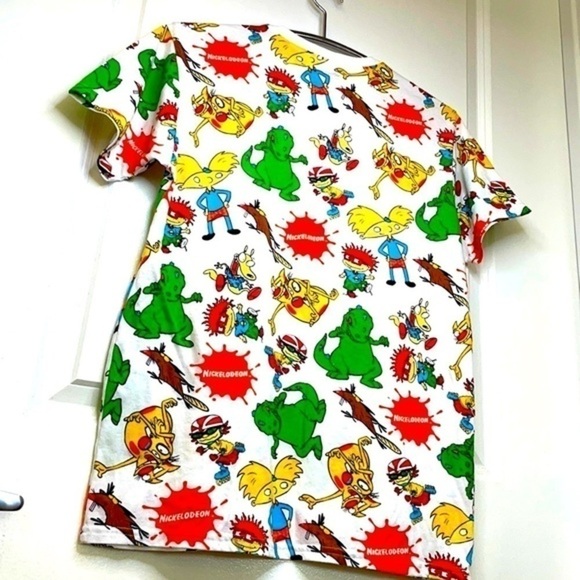 NICKELODEON | Women’s Medium NICKELODEON Cartoon Characters Multi Colored TShirt - Picture 4 of 8
